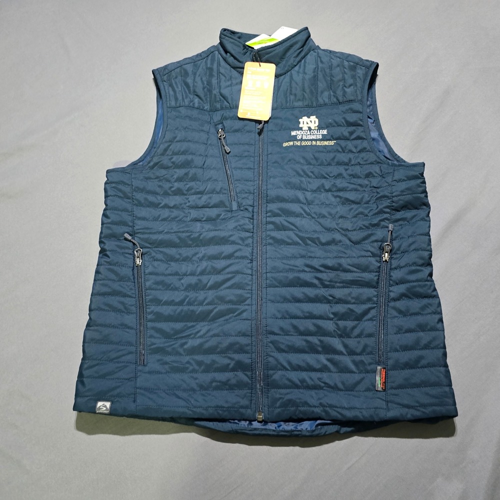 Storm Creek Puffer Vest Mens M Navy Notre Dame Mendoza College of Business 3120
